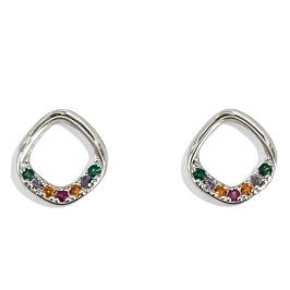 BRINCO LOSANGO VAZADO ZIRCONIA COLAR