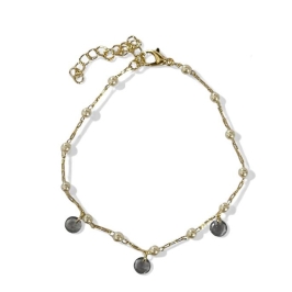 PULSEIRA CRISTAIS AZUL PEROLA