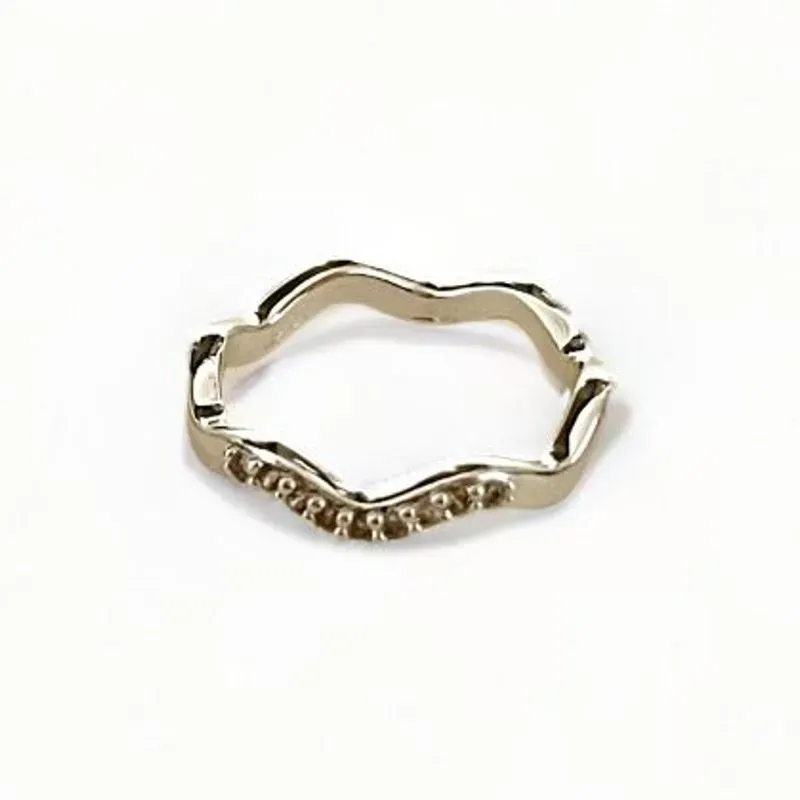 ANEL ONDAS ZIRCONIA CRISTAL 7