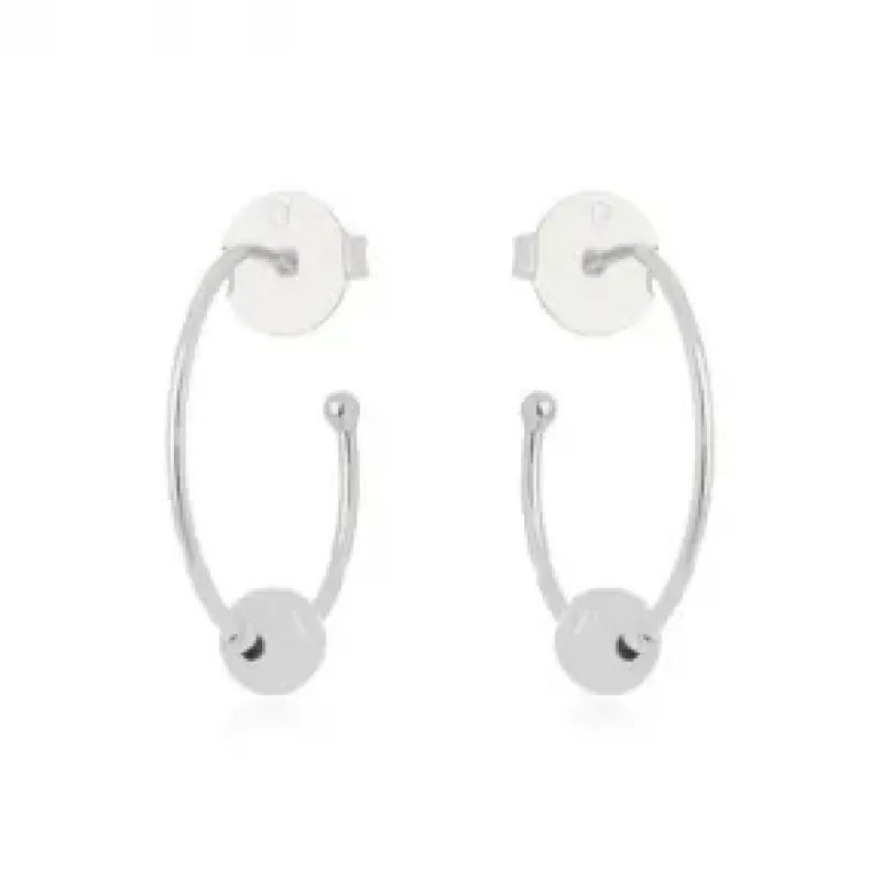 BRINCO ARGOLA BOLINHA LISA