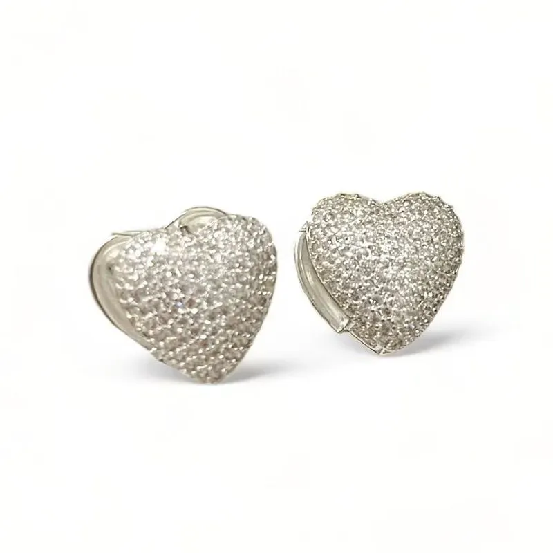 BRINCO ARGOLA CORAÇÃO ZIRCONIA CRISTAL