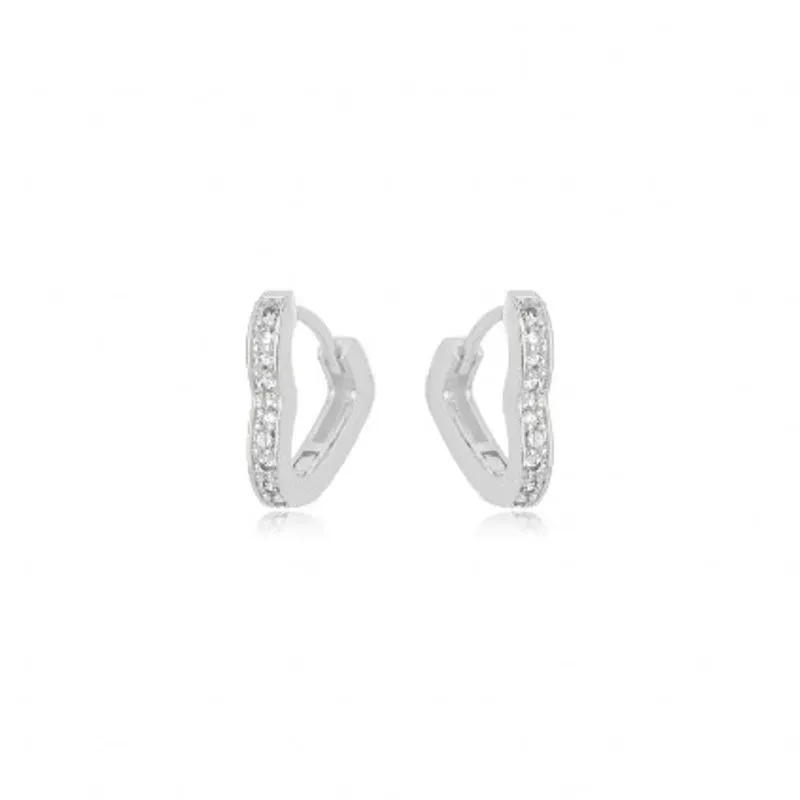 BRINCO ARGOLA CORACAO ZIRCONIA CRISTAL