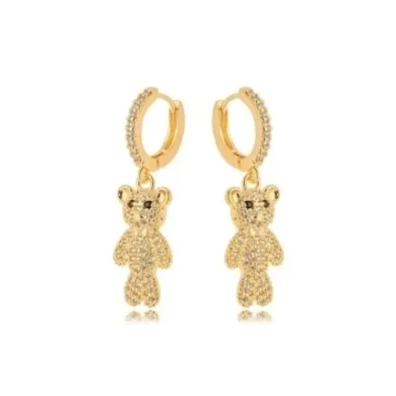 BRINCO ARGOLA URSO ZIRCONIA CRISTAL