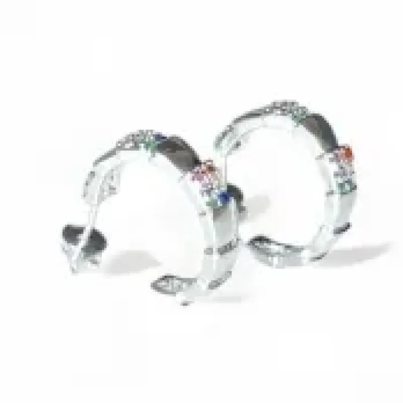 BRINCO ARGOLA ZIRCONIA COLOR