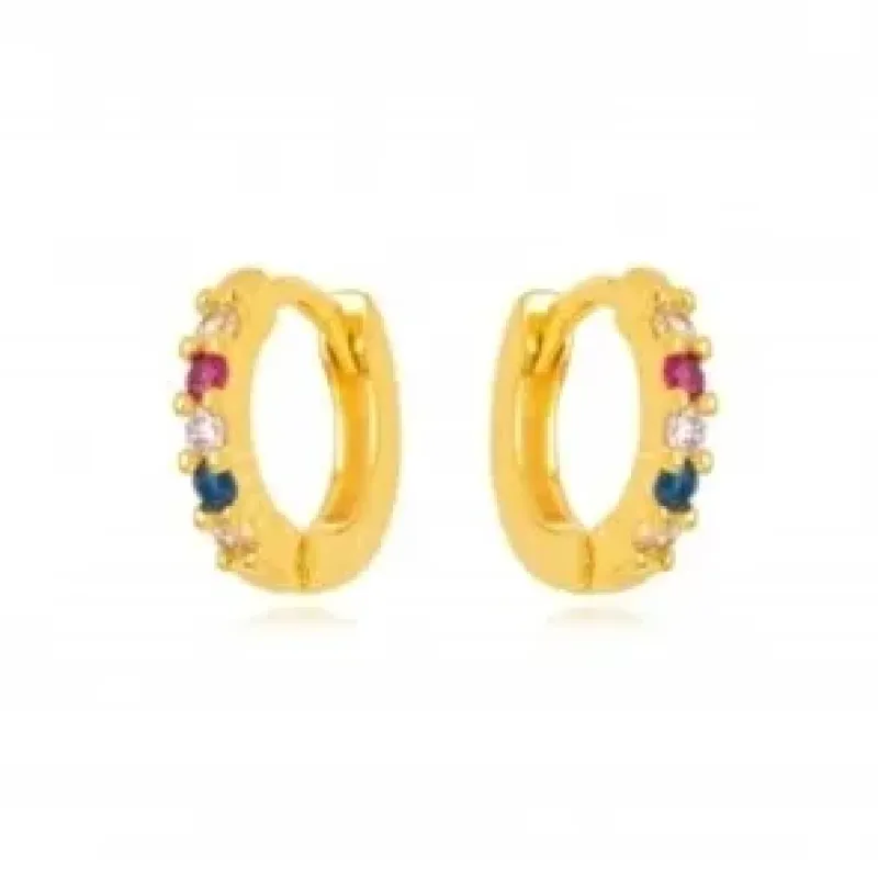 BRINCO ARGOLA ZIRCONIA COLOR