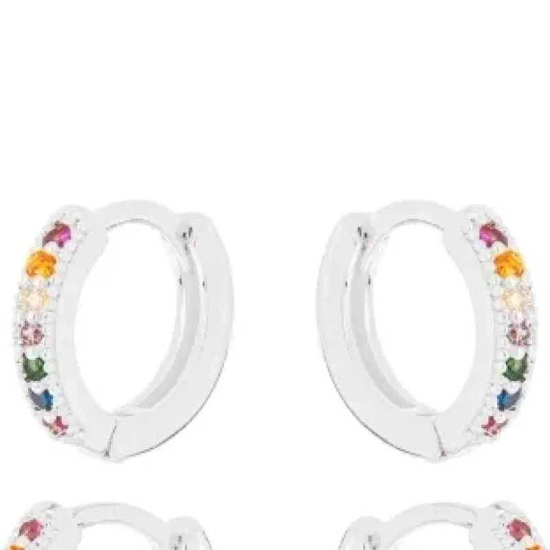 BRINCO ARGOLA ZIRCONIA COLOR P