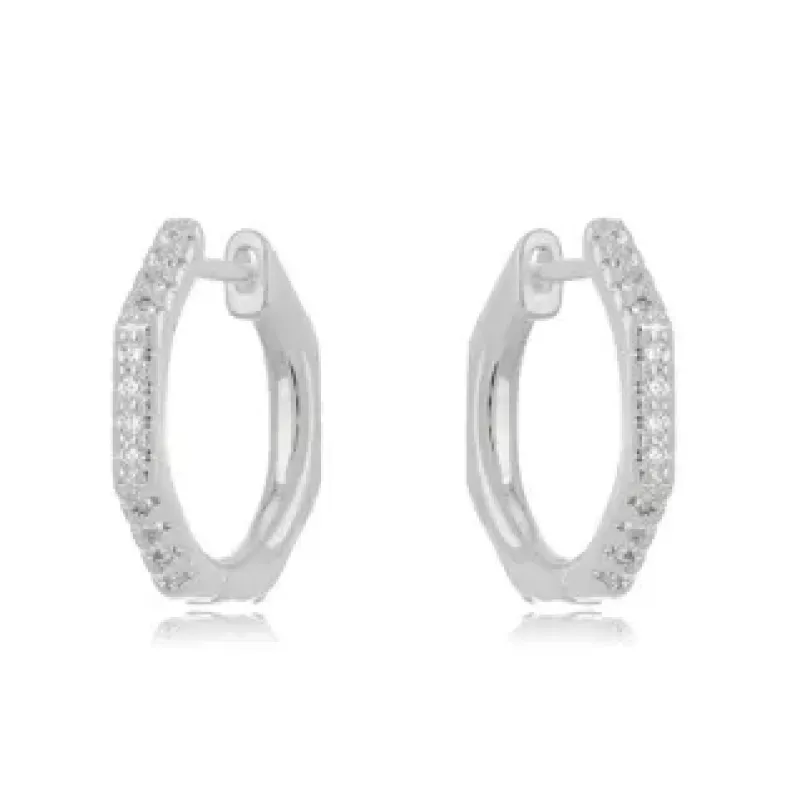 BRINCO ARGOLA ZIRCONIA CRISTAL