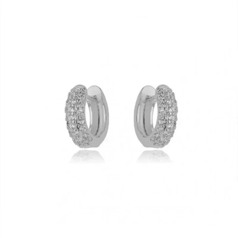 BRINCO ARGOLA ZIRCONIA CRISTAL