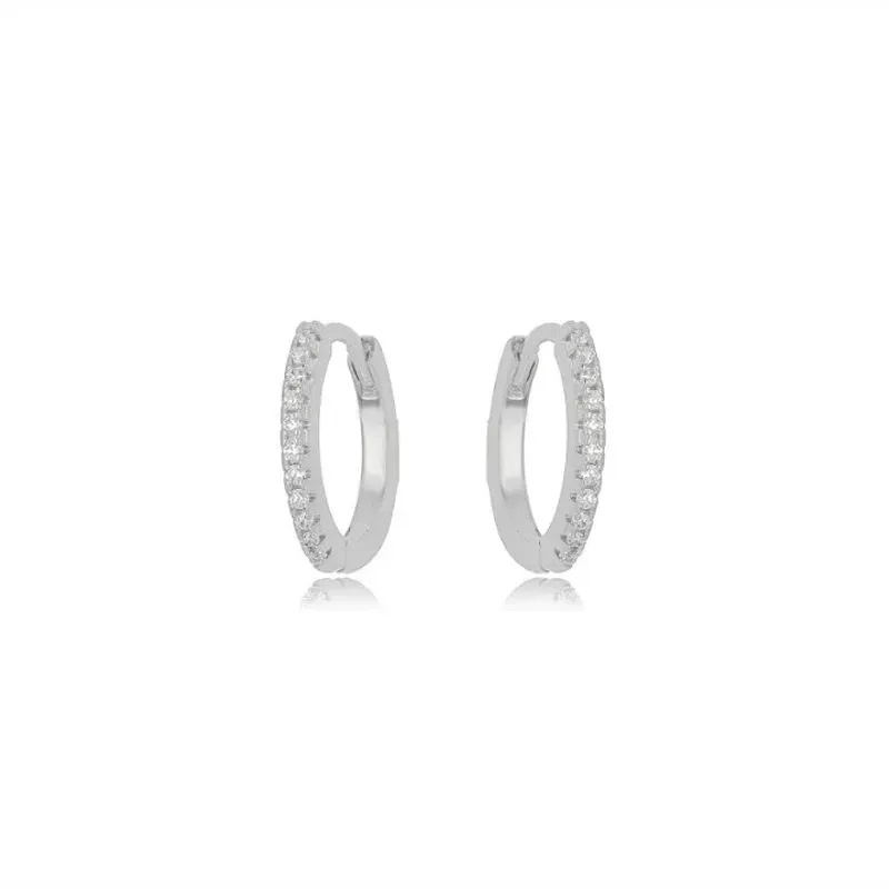 BRINCO ARGOLA ZIRCONIA CRISTAL