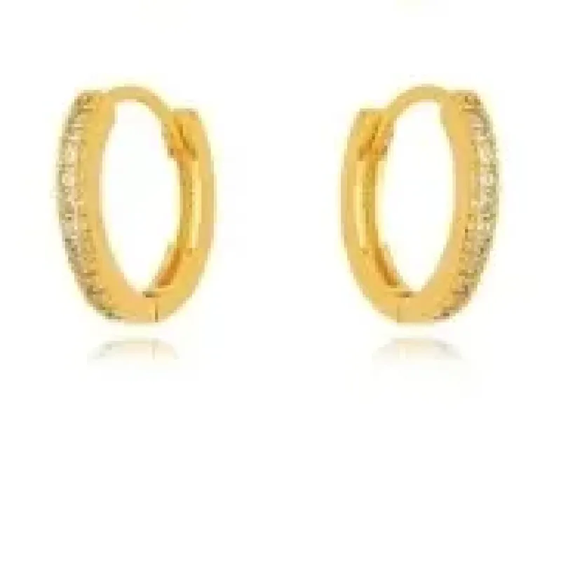 BRINCO ARGOLA ZIRCONIA CRISTAL G