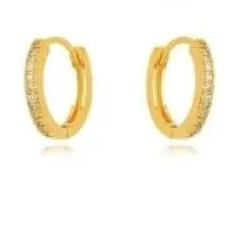 BRINCO ARGOLA ZIRCONIA CRISTAL M