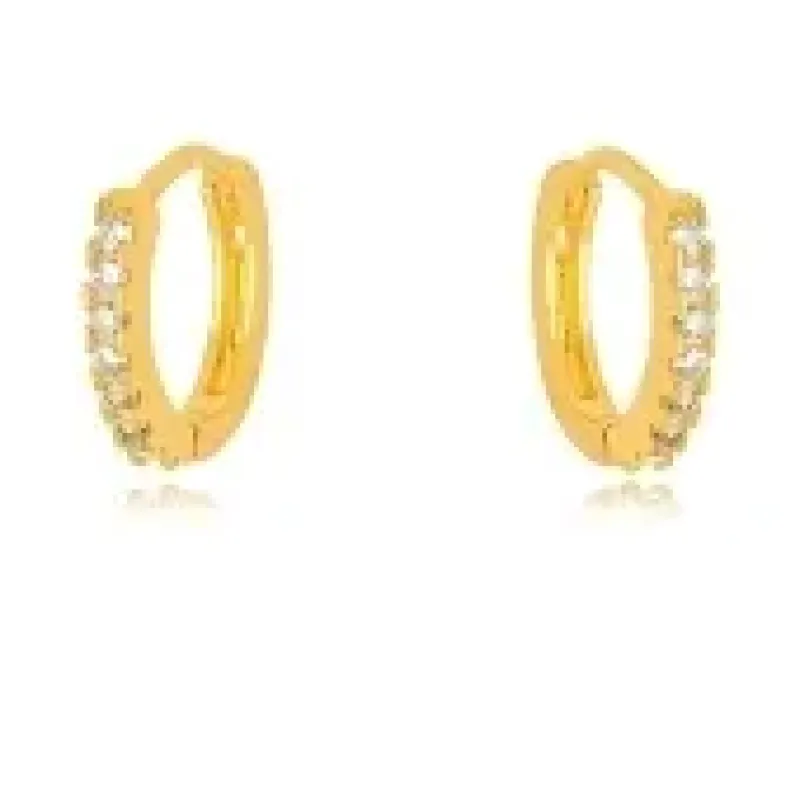 BRINCO ARGOLA ZIRCONIA CRISTAL P