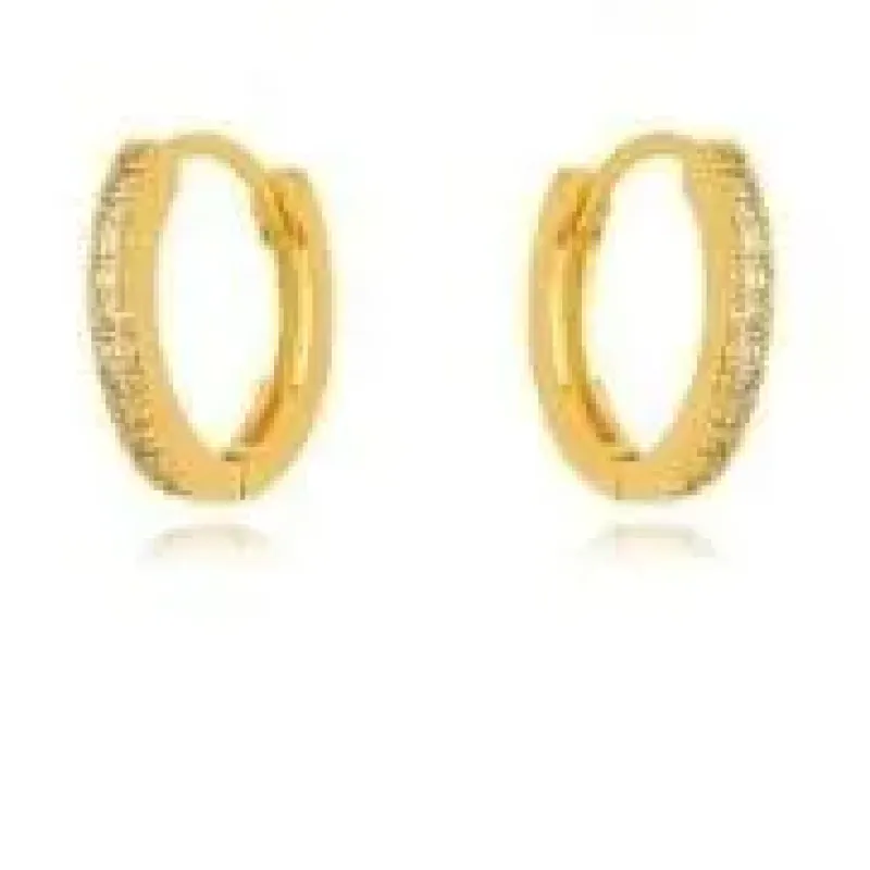 BRINCO ARGOLA ZIRCONIA CRISTAL P