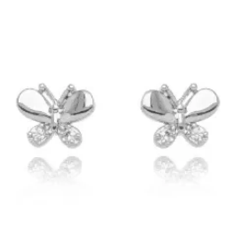 BRINCO BORBOLETA ZIRCONIA
