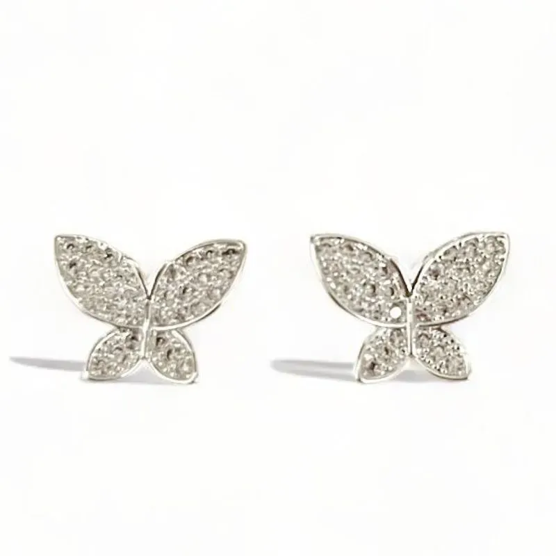 BRINCO BORBOLETA ZIRCONIA CRISTAL