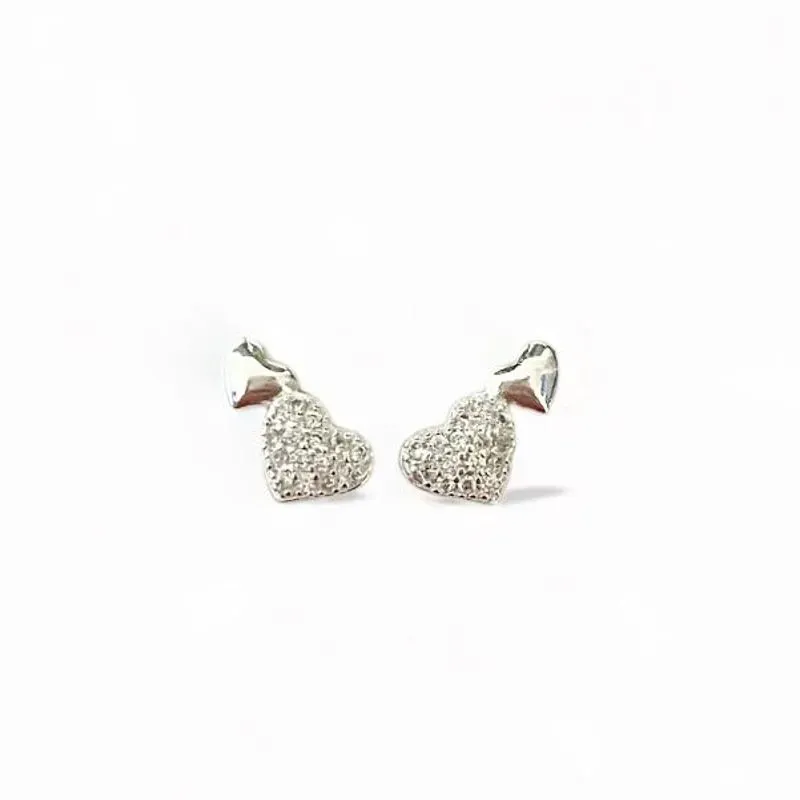 BRINCO CORAÇÃO DUPLO ZIRCONIA CRISTAL