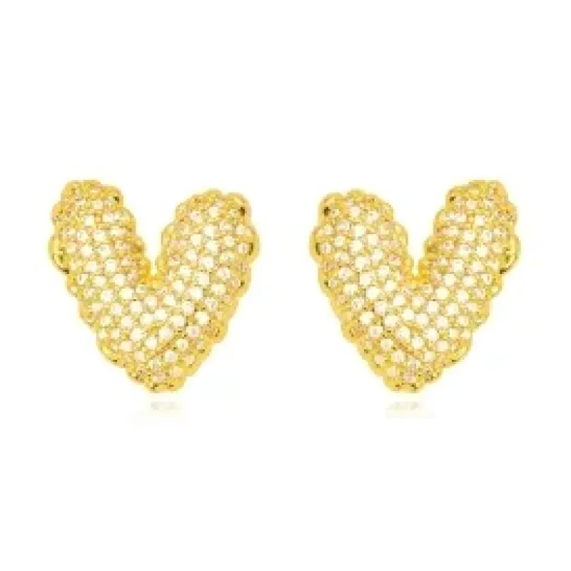 BRINCO CORACAO ZIRCONIA CRISTAL