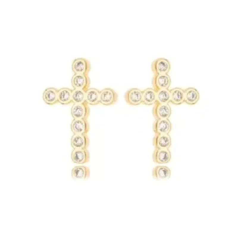 BRINCO CRUZ ZIRCONIA CRISTAL