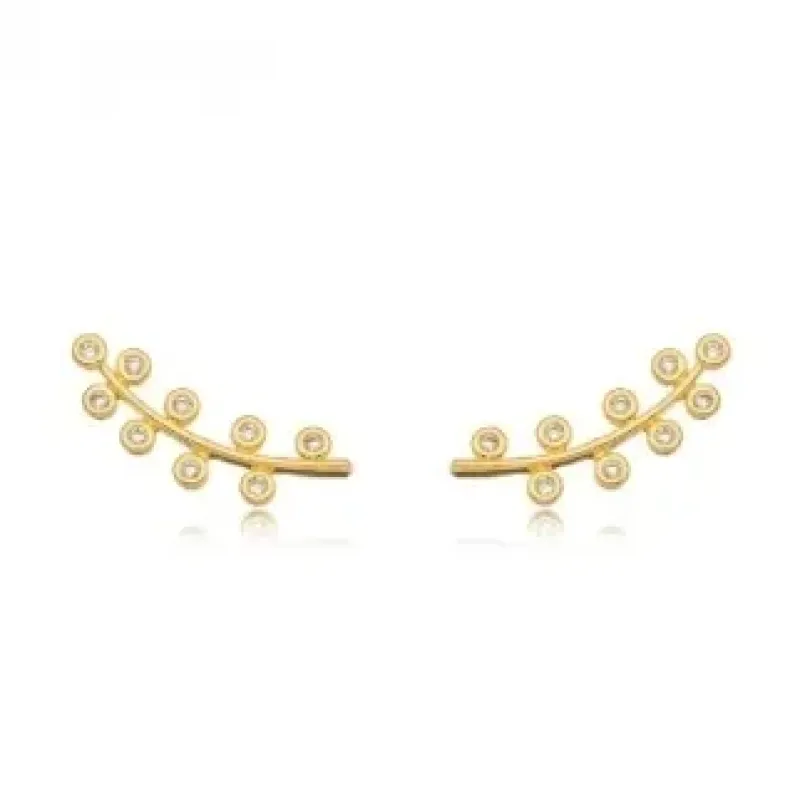 BRINCO EAR CUFF BOLINHA CRISTAL
