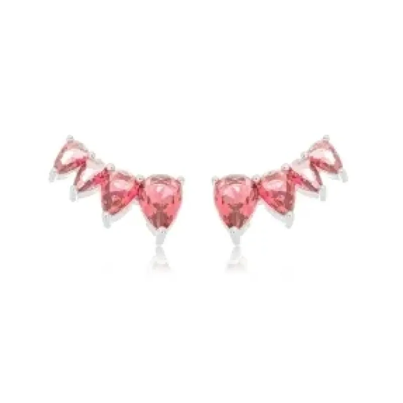 BRINCO EAR CUFF GOTAS ROSA