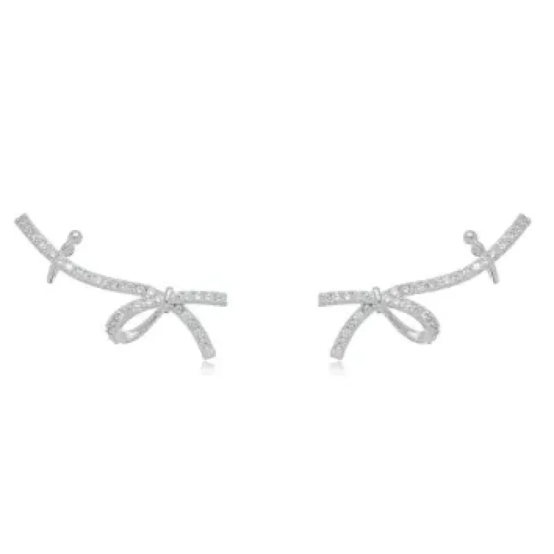 BRINCO EAR CUFF LACO ZIRCONIA CRISTAL