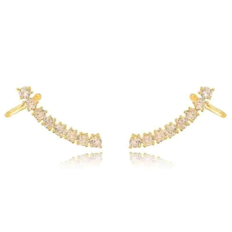 BRINCO EAR CUFF ZIRCONIA CRISTAL