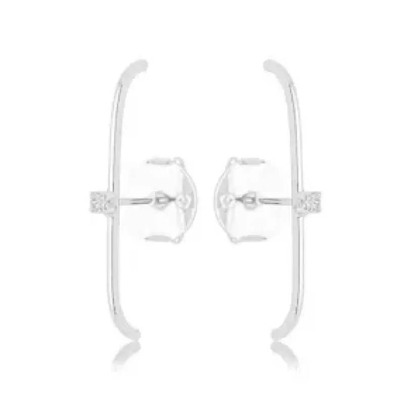 BRINCO EAR HOOK FILEIRA ZIRCONIA CRISTAL