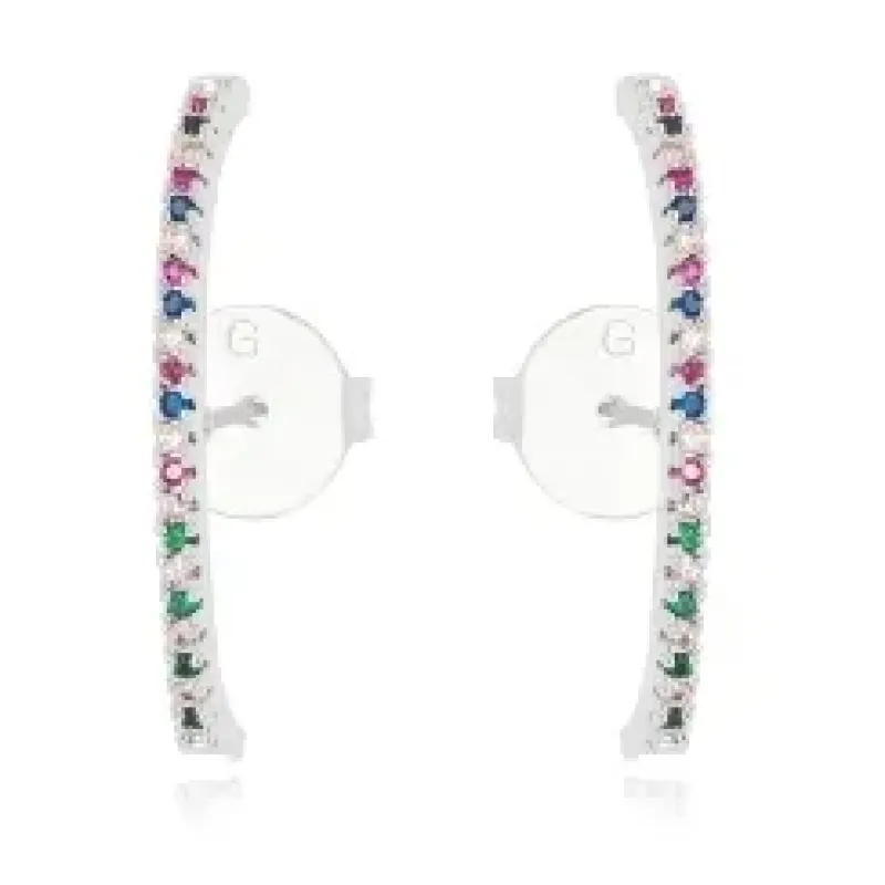 BRINCO EAR HOOK ZIRCONIA COLOR