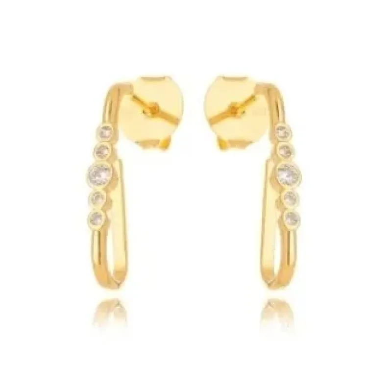 BRINCO EAR HOOK ZIRCONIA CRISTAL