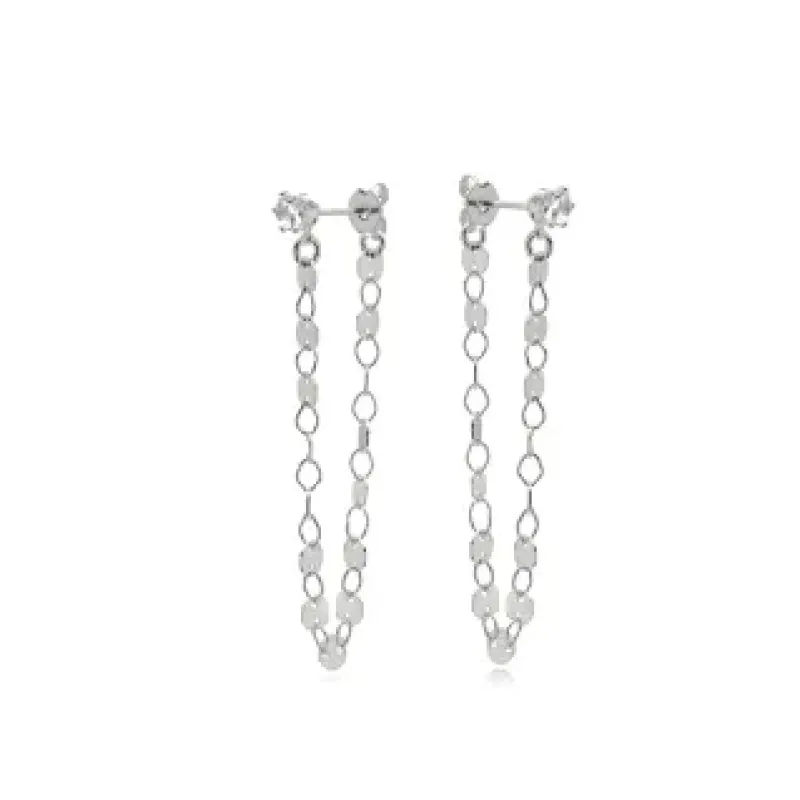 BRINCO EAR JACKET CHAPAS ZIRCONIA CRISTAL