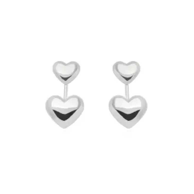 BRINCO EAR JACKET CORACAO LISO