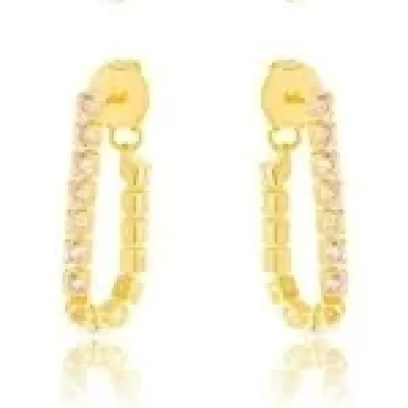 BRINCO EAR JACKET RIVIERA ROSA QUARTZO G