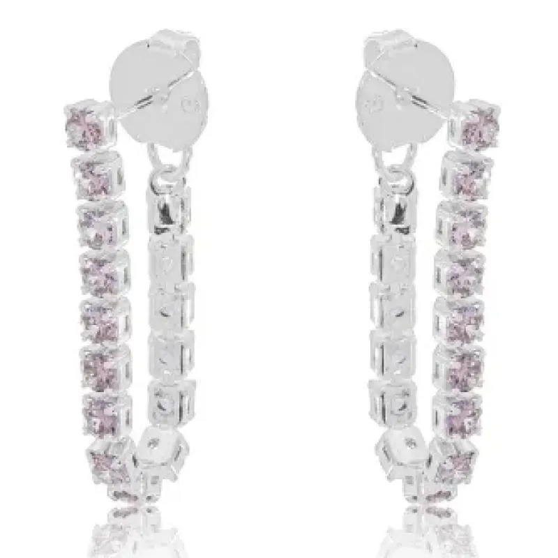BRINCO EAR JACKET ZIRCONIA LILAS G