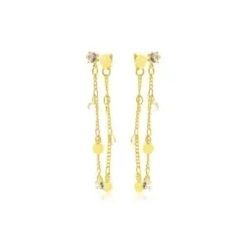 BRINCO EAR LINE CHAPA CRISTAL ZIRCONIA CRISTAL