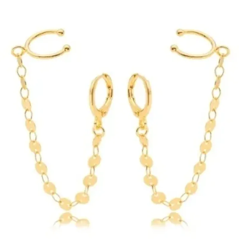 BRINCO EAR LINE MEDALHA LISA