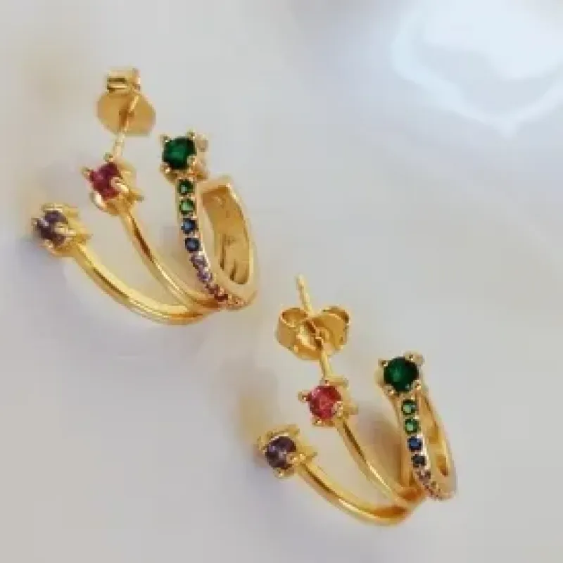 BRINCO FILEIRAS ZIRCONIA COLOR