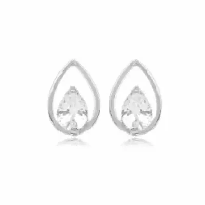 BRINCO GOTA CRAVEJADO CRISTAL