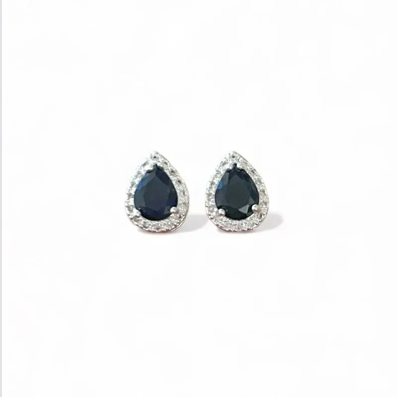 BRINCO GOTA ONIX ZIRCONIA CRISTAL