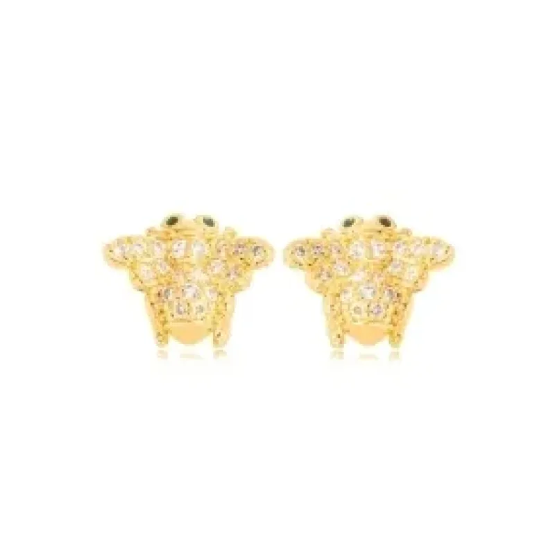 BRINCO INSETO ESMERALDA ZIRCONIA CRISTAL