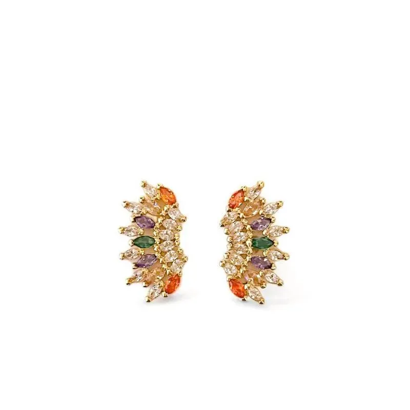 BRINCO LEQUE ZIRCONIA COLOR