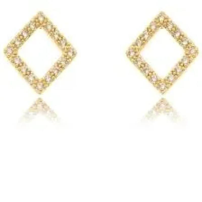 BRINCO LOSANGO ZIRCONIA CRISTAL