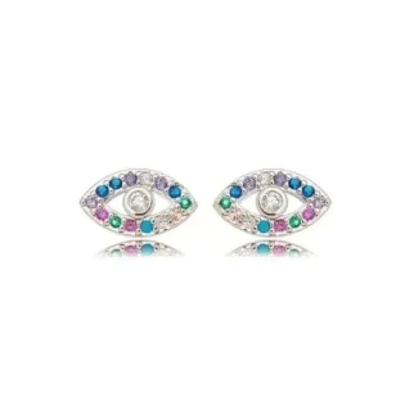 BRINCO OLHO ZIRCONIA COLOR