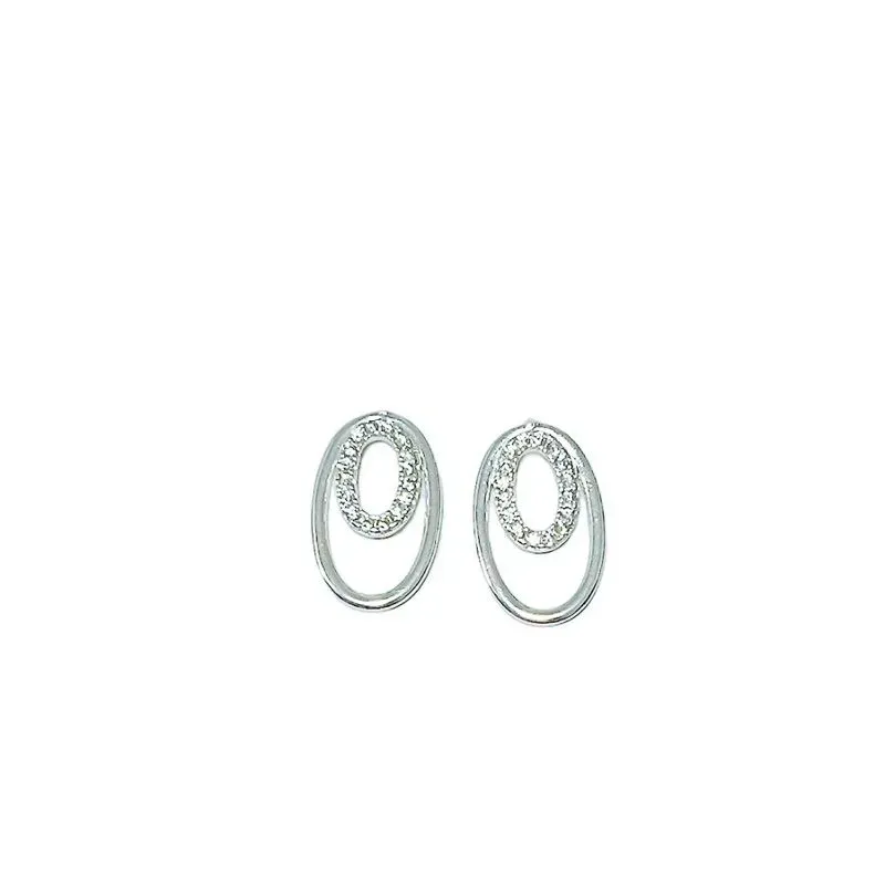 BRINCO OVAL ZIRCONIA CRISTAL