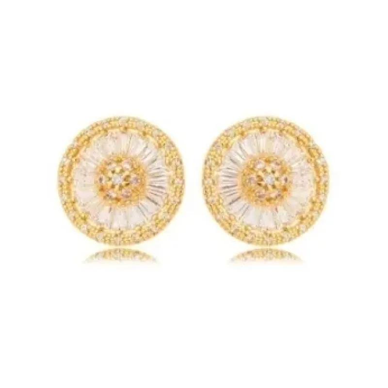 BRINCO PIZZA ZIRCONIA CRAVEJADO CRISTAL