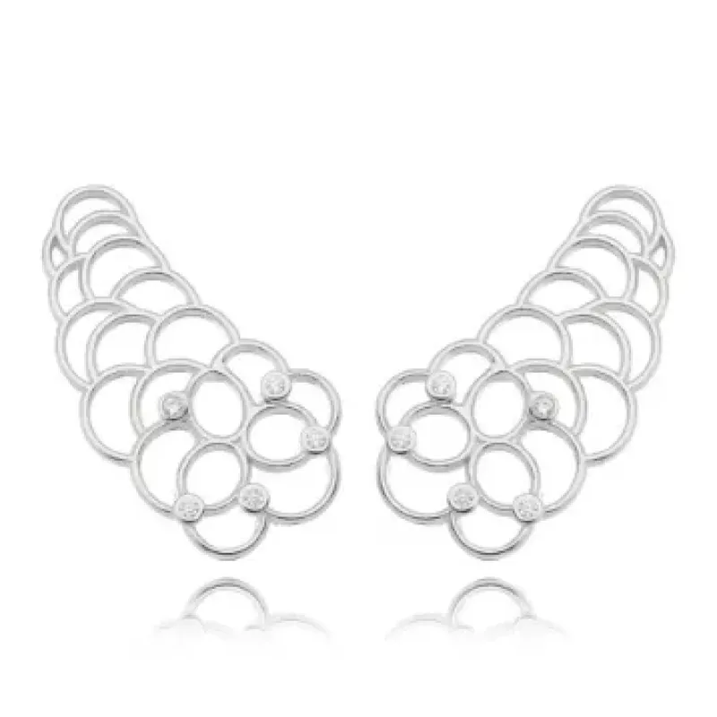 BRINCO VAZADO ZIRCONIA CRISTAL