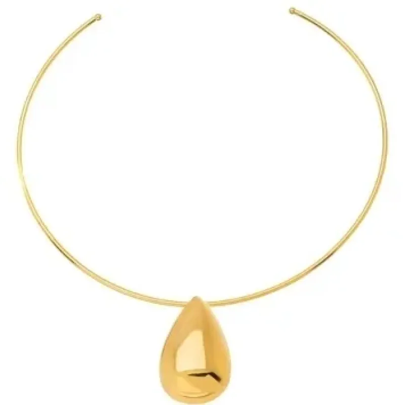 COLAR CHOKER ARO PINGENTE GOTA LISA