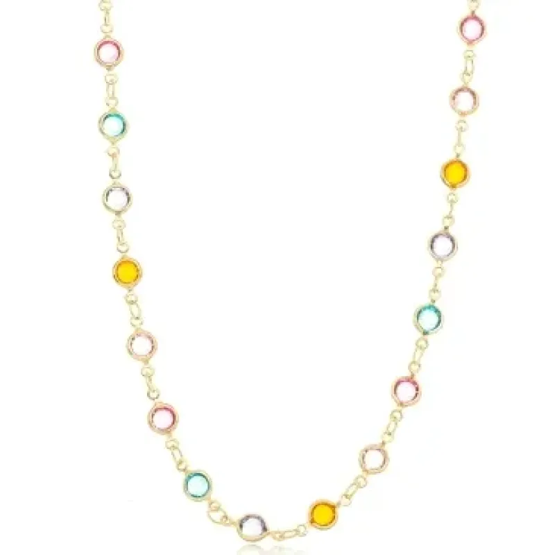 COLAR CHOKER CRISTAIS COLOR