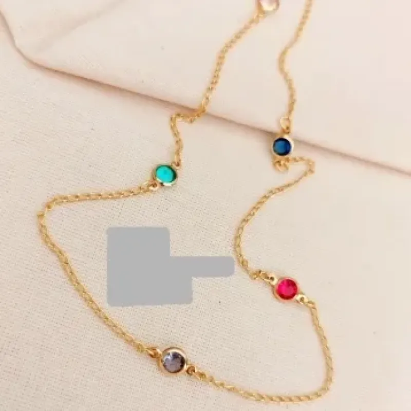 COLAR CHOKER CRISTAIS COLOR