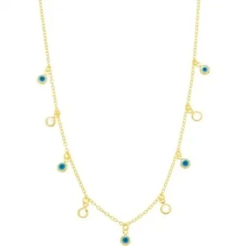 COLAR CHOKER OLHO GREGO CRISTAL