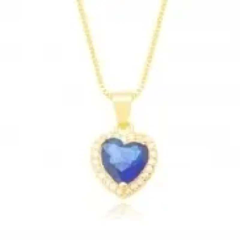 COLAR CHOKER RIVIERAPINGENTE CORACAO SAFIRA